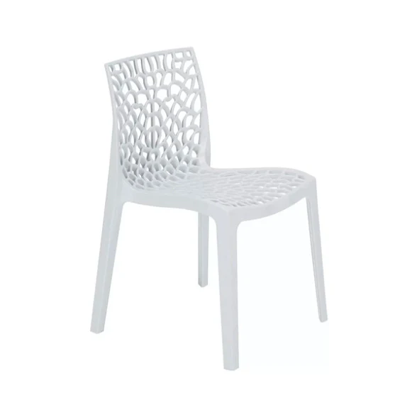 SEDIA IN POLIPROPILENE 'GRUVYER' bianco - GRANDSOLEIL