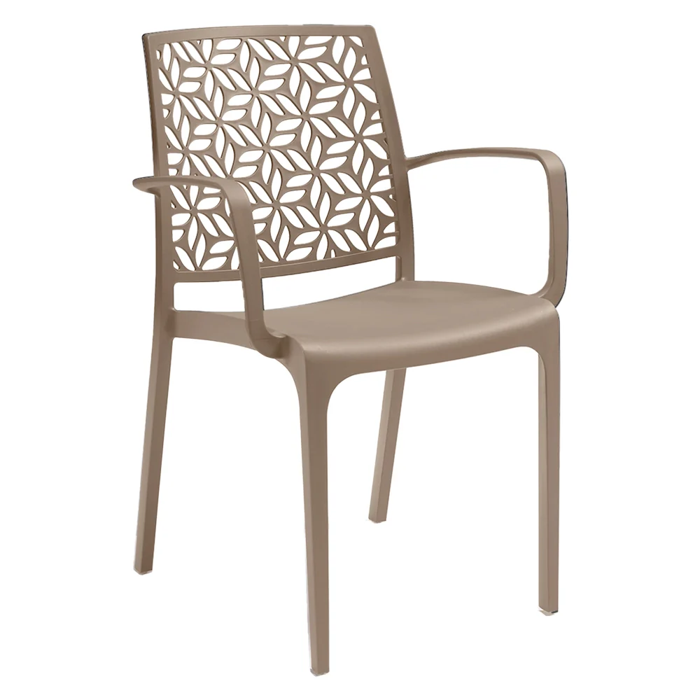 SEDIA IN POLIPROPILENE 'NINFA ARMCHAIR' taupe  - BICA