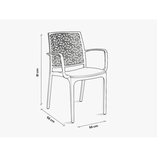 SEDIA IN POLIPROPILENE 'NINFA ARMCHAIR' taupe  - BICA - Image 2