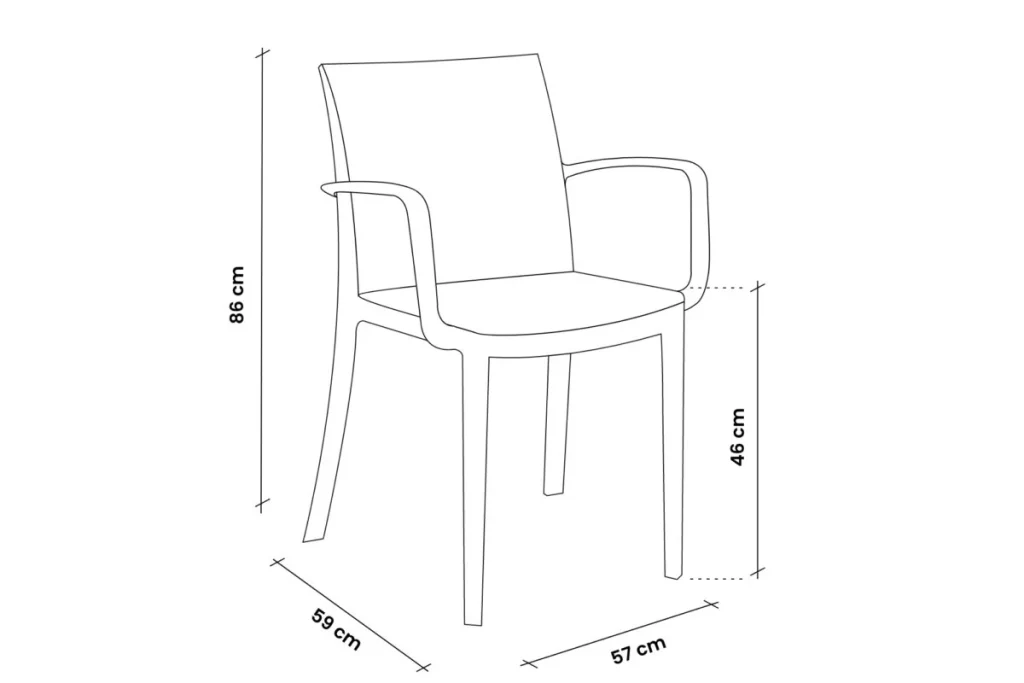 SEDIA IN POLIPROPILENE 'VERONA ARMCHAIR' taupe  - BICA - Image 2