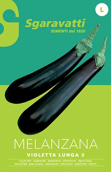 SEMI PER ORTAGGI E VEGETALI melanzana violetta lunga- 20 pezzi  - SGARAVATTI
