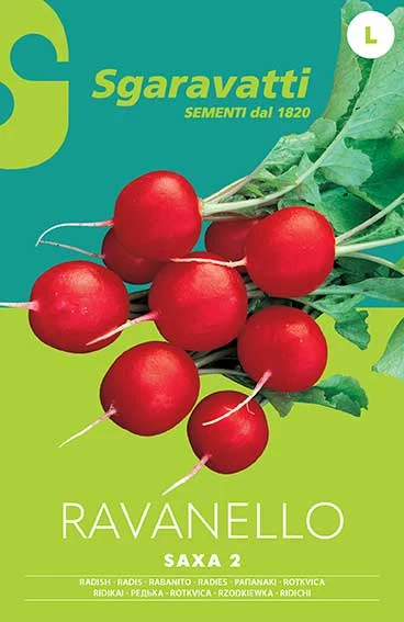 SEMI PER ORTAGGI E VEGETALI ravanello saxa 2 - 20 pezzi  - SGARAVATTI