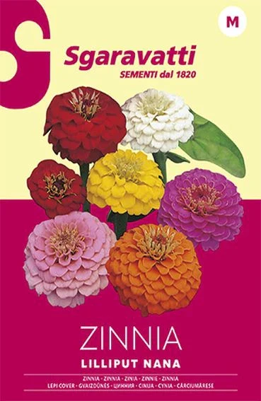 SEMI PER PRATO UNIVERSALE fior di zinnia lilliput nanna- 20 pezzi  - SGARAVATTI - Image 2