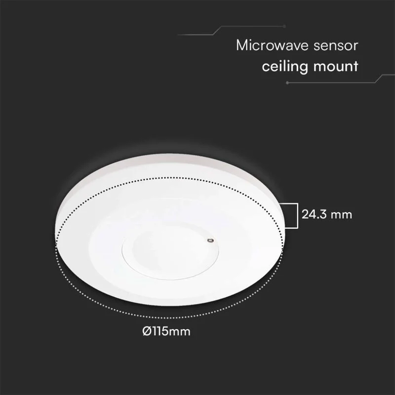 Sensore di Movimento a Microonde 1000W Rilevamento a 360° Montaggio a Plafone SKU-23163 - Image 6