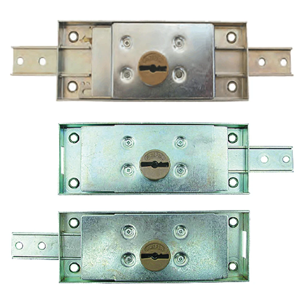 SERRATURE PER SERRANDA art.0733.4 - later.dx/sx (1 mand.) - catenacci piegati  - PREFER
