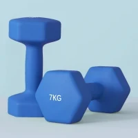 Set 2 Manubri Esagonali da 2x7kg in Metallo e Plastica con Impugnatura Antiscivolo, 22.5x10.5x10.5 cm, Blu - Image 8