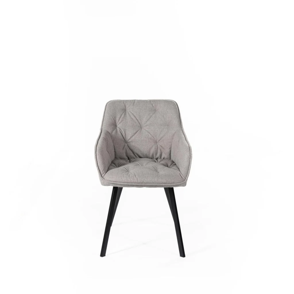 Set 4 Sedie 60x55xH79 cm in Tessuto Elsa Grigio Chiaro - Image 4