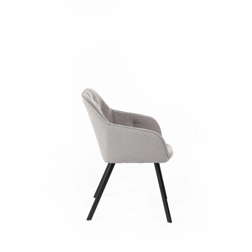 Set 4 Sedie 60x55xH79 cm in Tessuto Elsa Grigio Chiaro - Image 5