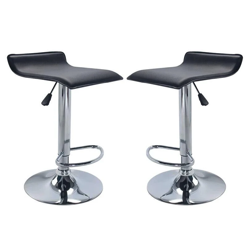 SET 2 SGABELLI DA BAR JAKE IN METALLO E PVC DI COLORE ANTRACITE - Image 3