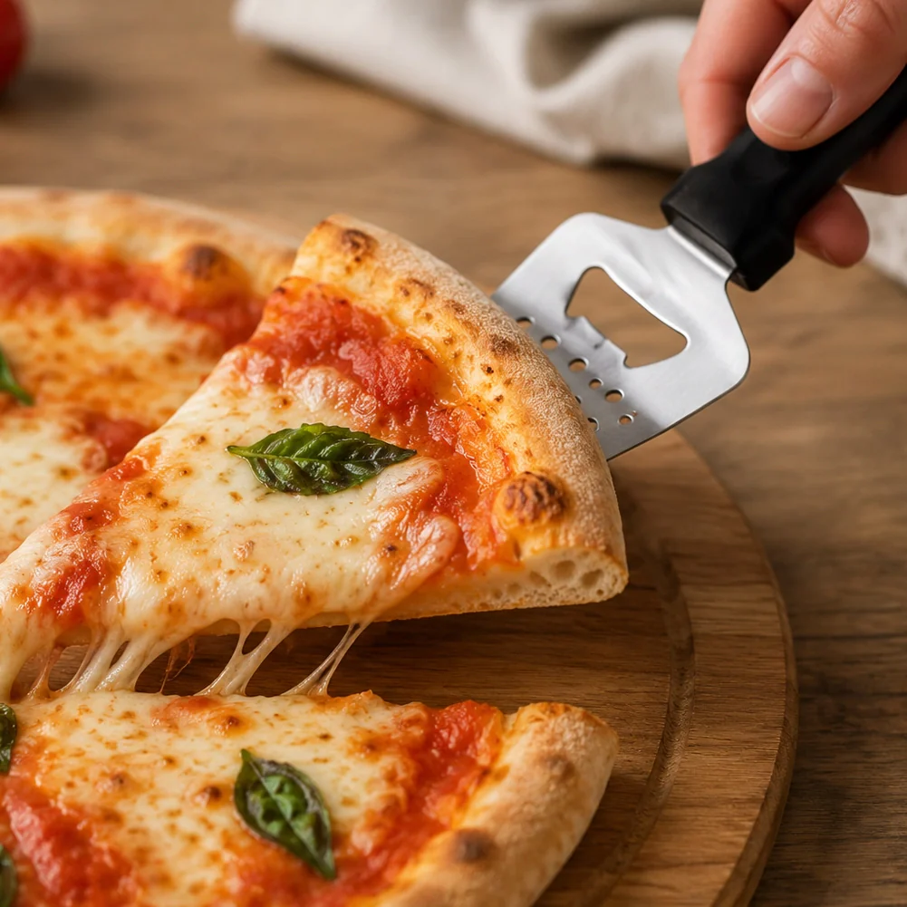 Set 3 Pezzi Accessori Pizza Spatola Pala e Taglierina Apribottiglie Integrato - Image 5