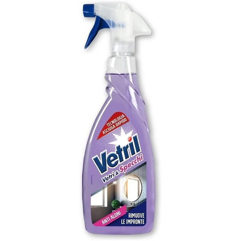 SET 4 PZ DETERGENTE PER VETRI VETRIL DA 650ML ANTIALONI VETRI E SPECCHI - Image 2