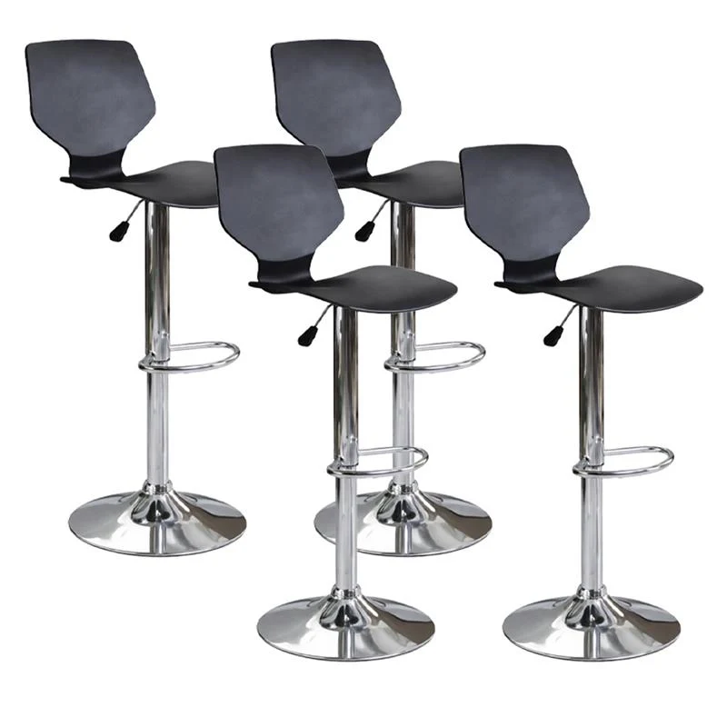 SET 4 SGABELLI JOSHUA REGOLABILE 39,5 X 44,5 X 58/78 CM IN COLORE NERO