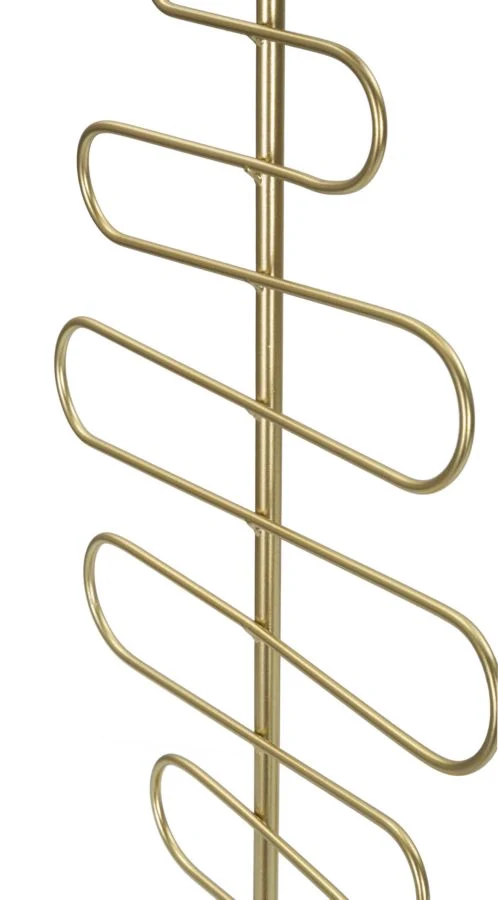Due Porta candele da muro in metallo dorato 25x16x51-20x16x43cm Alid - Image 5