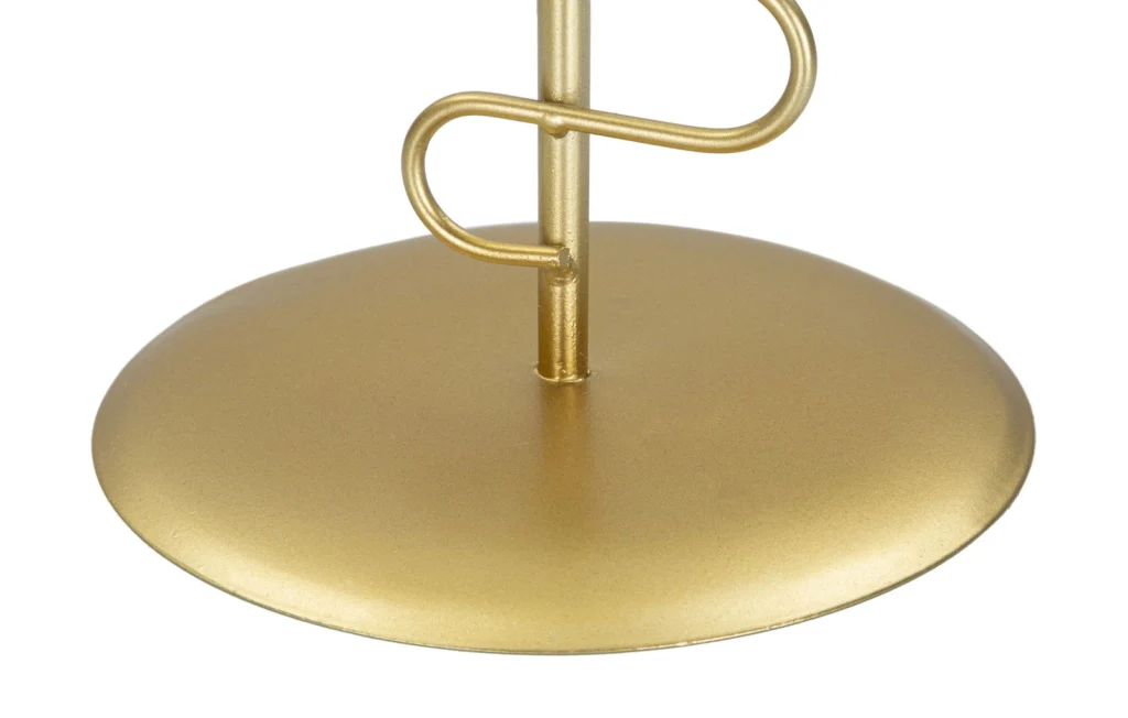 Due Porta candele da muro in metallo dorato 25x16x51-20x16x43cm Alid - Image 6