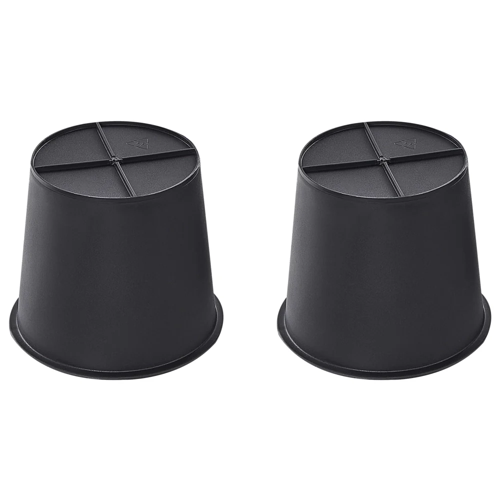 Set di 2 portavasi per piante marrone PE Rattan rotondo per interni e per esterni con inserto in plastica - Image 6