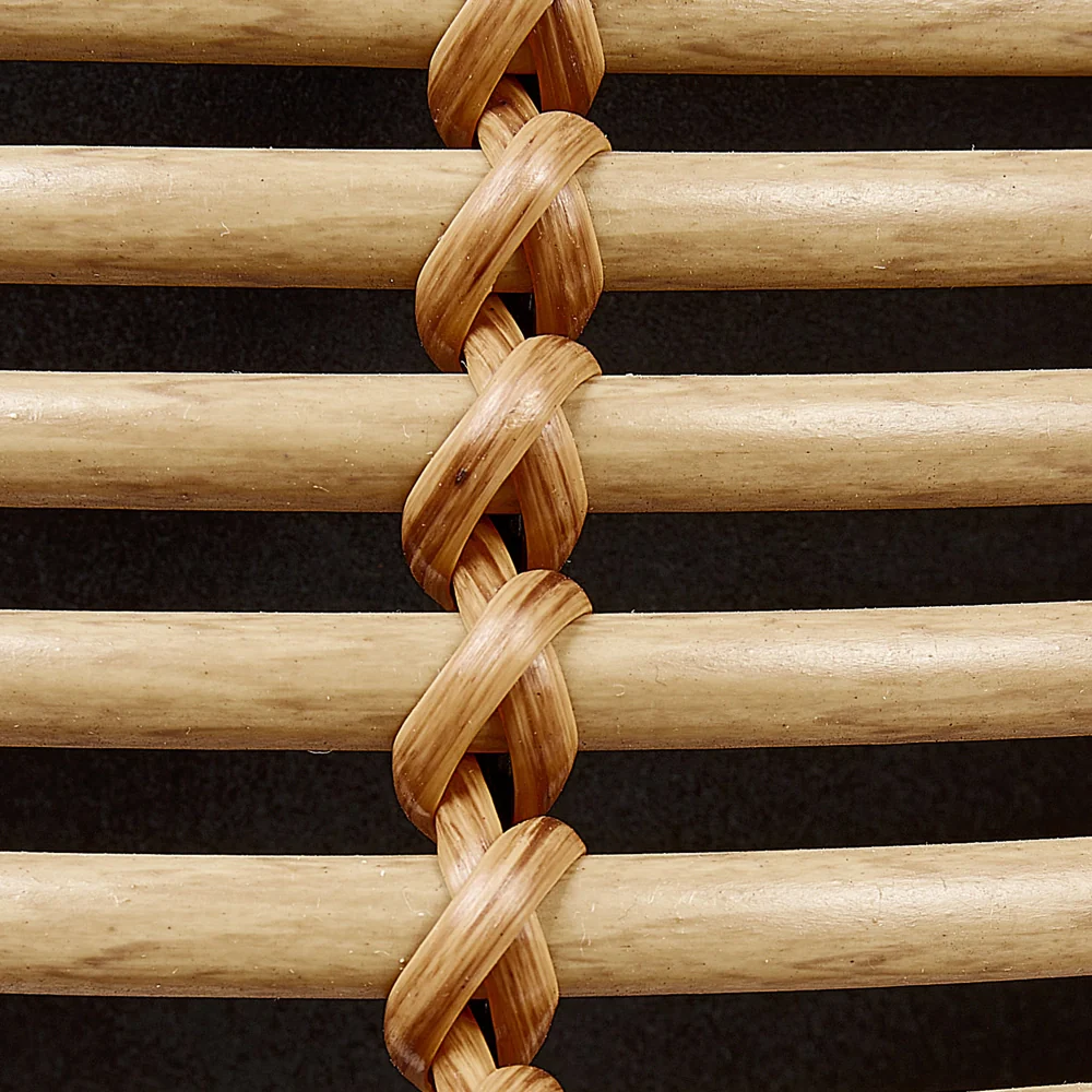 Set di 2 portavasi per piante marrone PE Rattan rotondo per interni e per esterni con inserto in plastica - Image 8