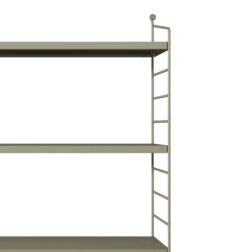 Set di 2 Scaffali da Parete Strängnäs a 3 Ripiani Regolabili  50 x 60 x 15 cm Acciaio color Cammello [en.casa] - Image 7