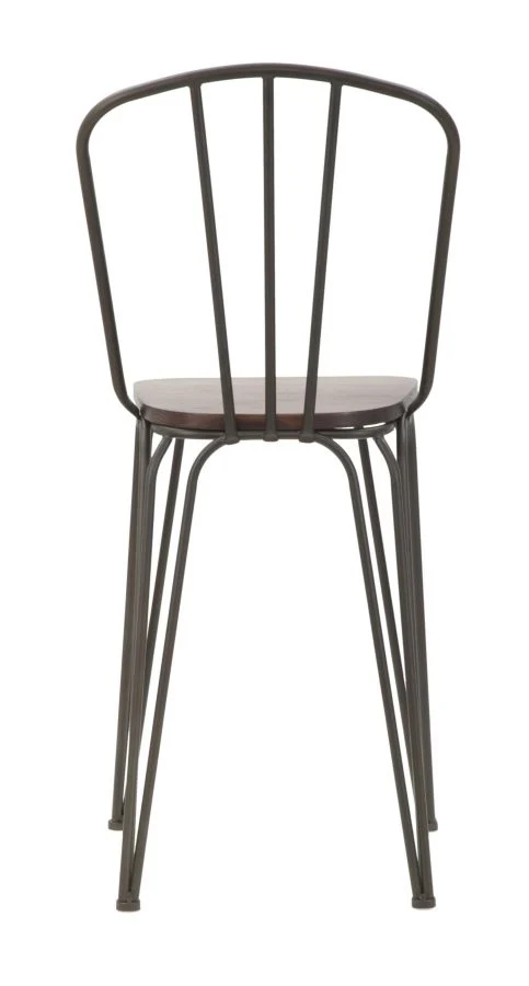 Coppia di Sedie bar, metallo e legno 54x45x102cm Herlem - Image 4