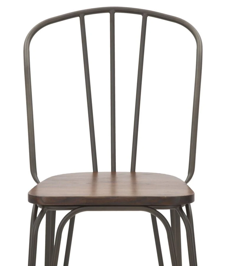 Coppia di Sedie bar, metallo e legno 54x45x102cm Herlem - Image 5