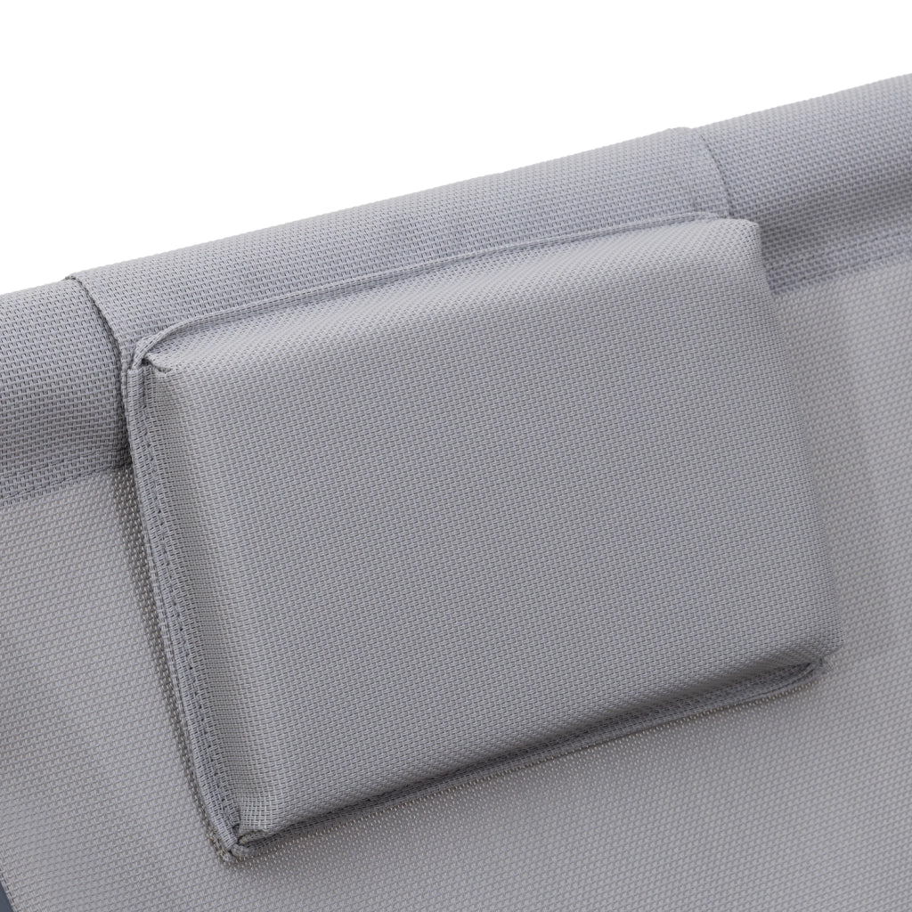 Set di 2 sedie CYPRUS - struttura in textilene grigio/bianco - Image 5