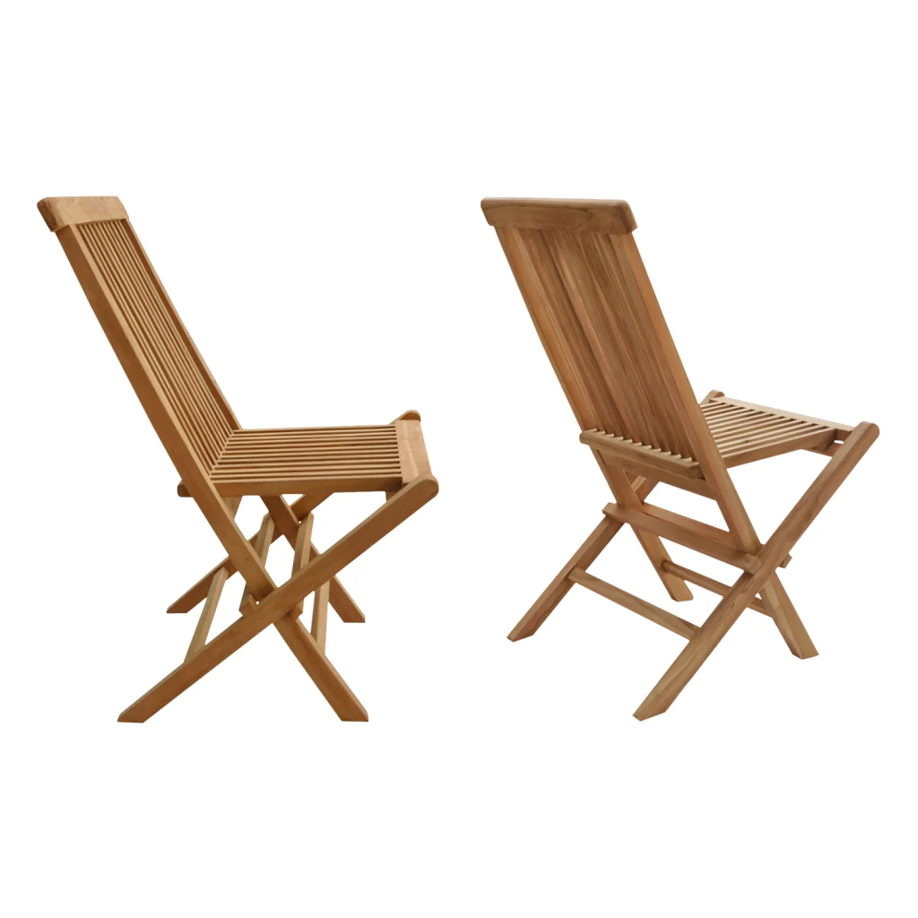 Set di 2 sedie da giardino in teak LOMBOK - Image 4