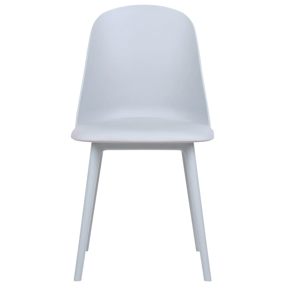 Set di 2 sedie da pranzo Seduta imbottita sintetica blu chiaro Sedute da cucina Soggiorno moderno minimalista - Image 3
