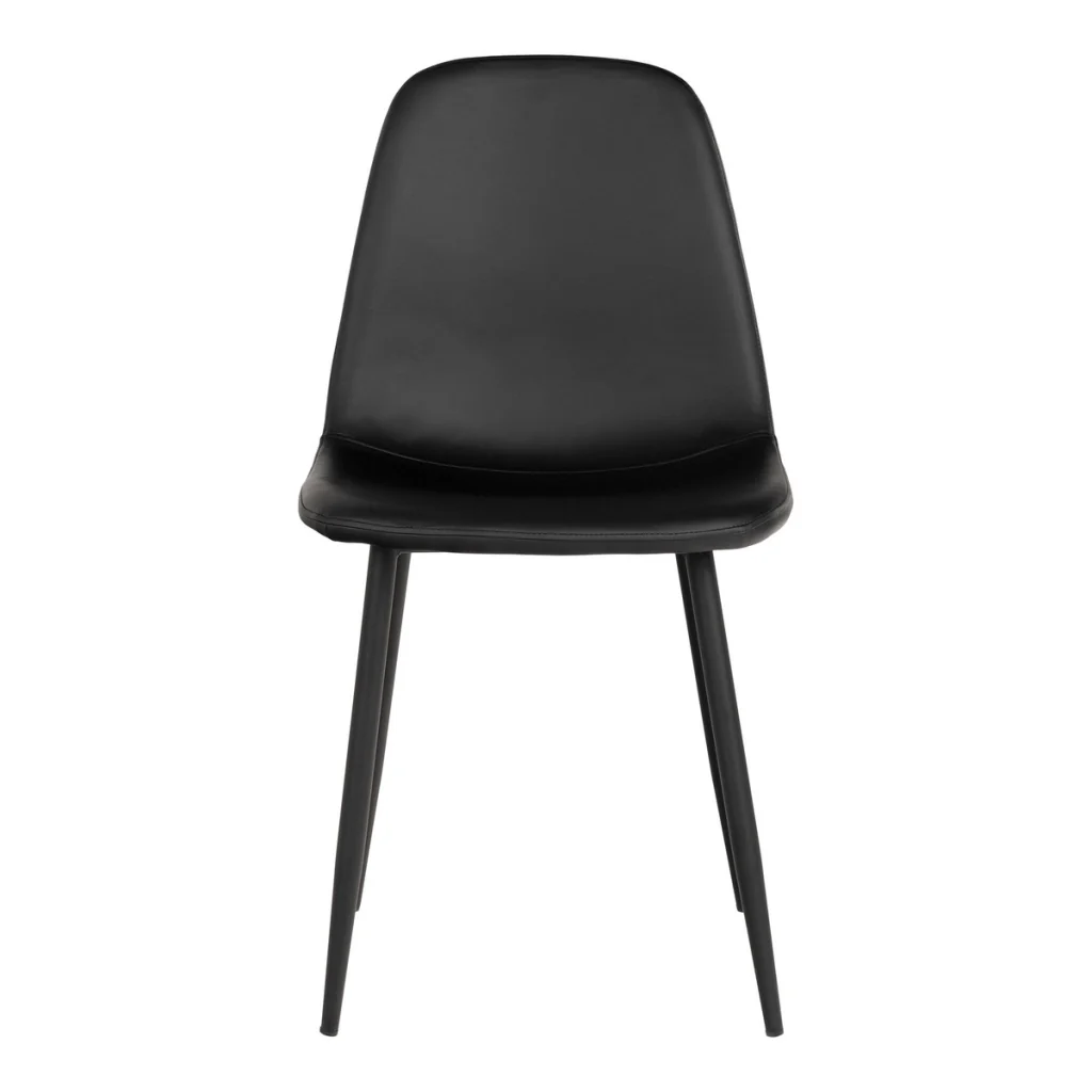 Set di 2 Sedie Stockholm, Nero, Similpelle, 54x44x88 cm - Image 2