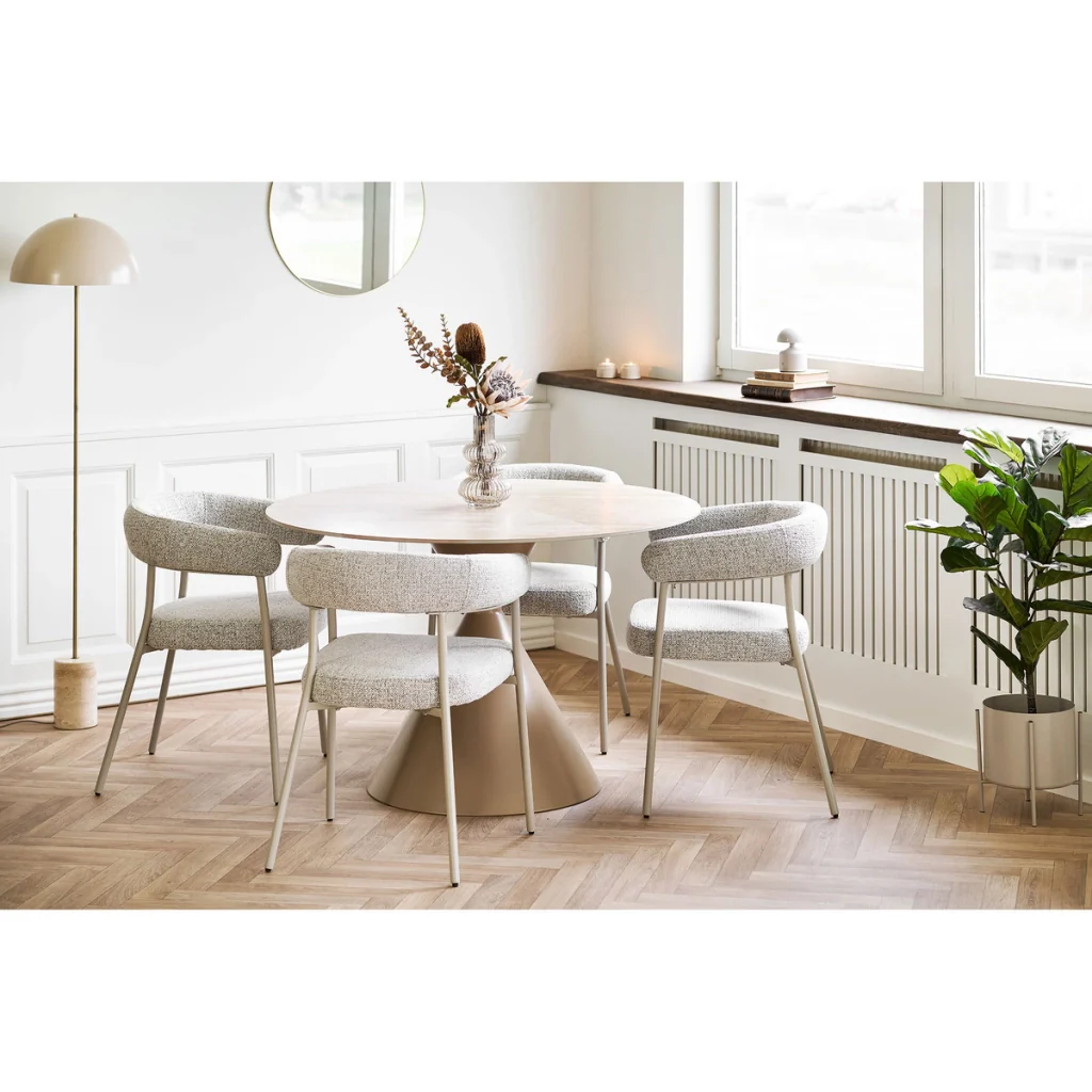 Set di 2 Sedie Trivio, Beige, Tessuto, 56x57,5x77 cm - Image 7