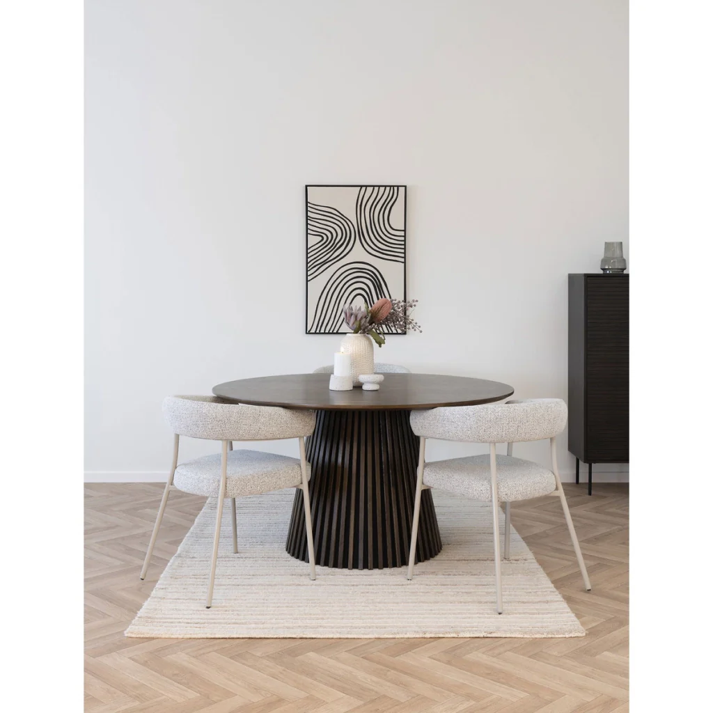 Set di 2 Sedie Trivio, Beige, Tessuto, 56x57,5x77 cm - Image 9