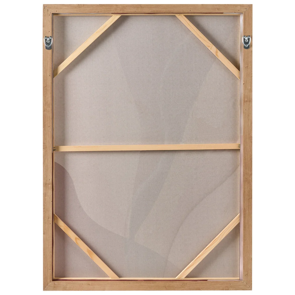 Set di 2 stampe su tela rosa da parete decorazione artigianale con forme astratte materiali sintetici cornice in legno di pino per il soggiorno - Image 3