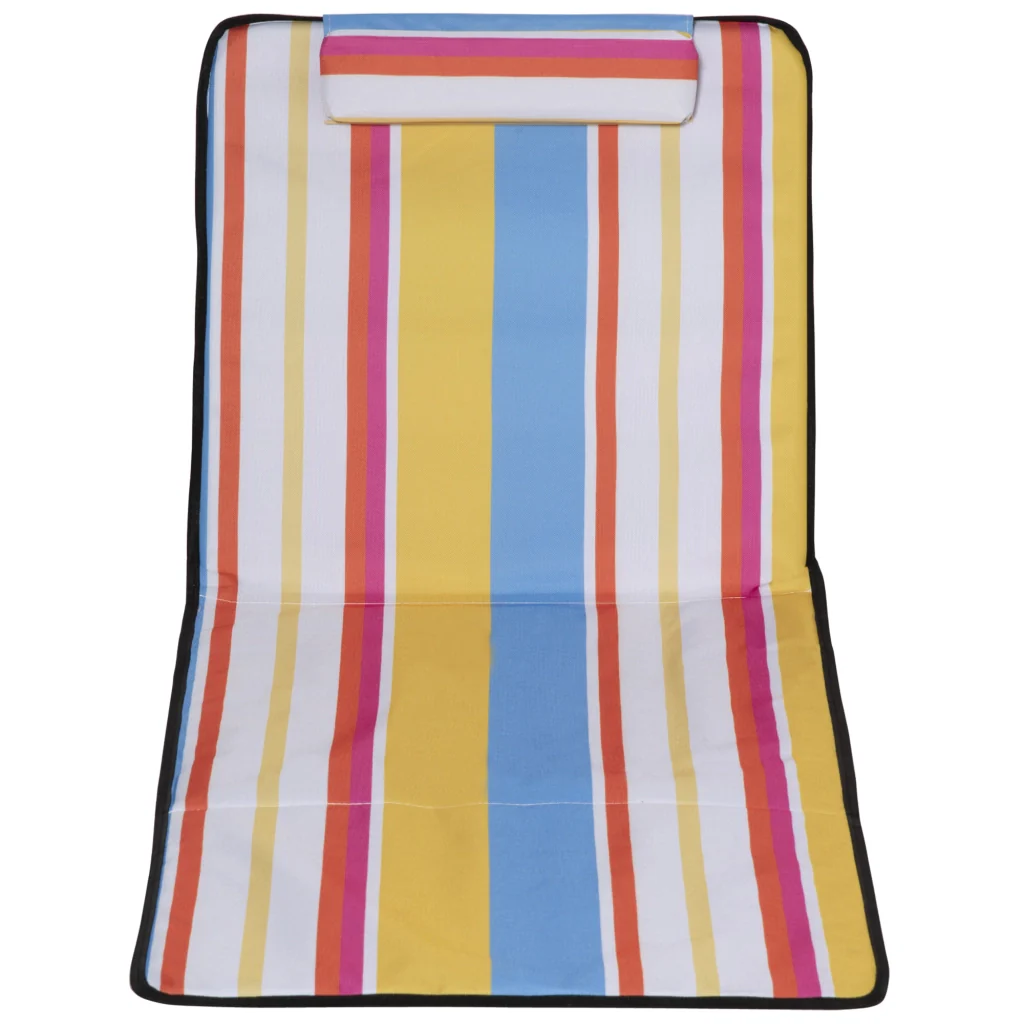 Set di 2 tappetini da spiaggia regolabili pieghevoli 124L x 53L x 37-50H cm arancioni - Image 8