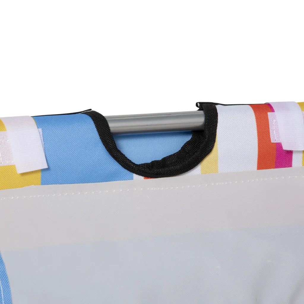Set di 2 tappetini da spiaggia regolabili pieghevoli 124L x 53L x 37-50H cm arancioni - Image 9