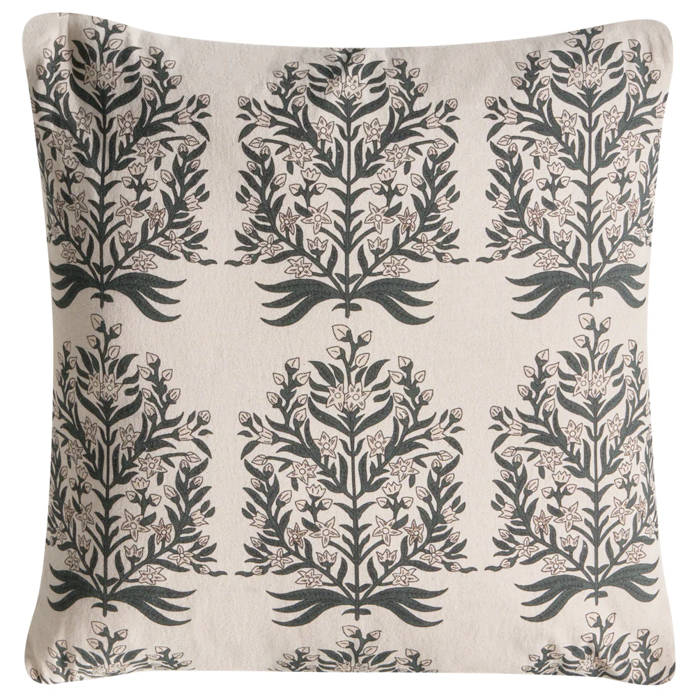 Set di 3 cuscini decorativi in tessuto di cotone beige con motivo floreale 45/30 x 45/50 cm Cuscino decorativo - Image 2