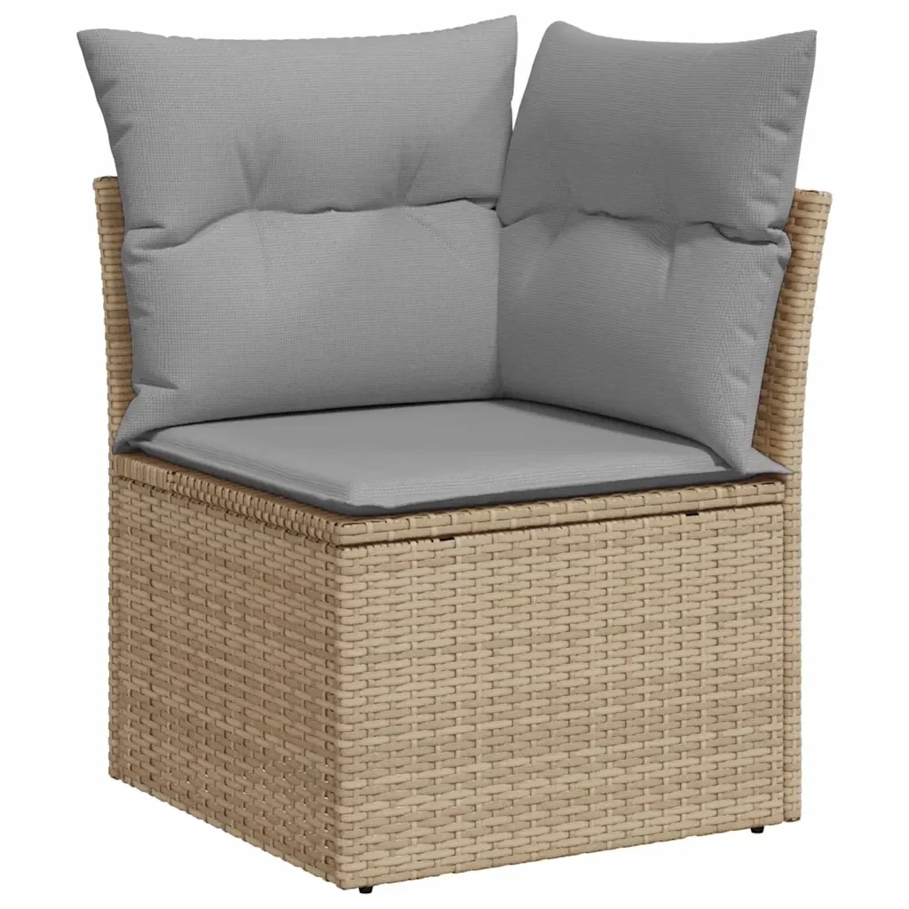 Set Divano da Giardino 5 pcs Beige e Grigio Chiaro polyrattan - Image 5