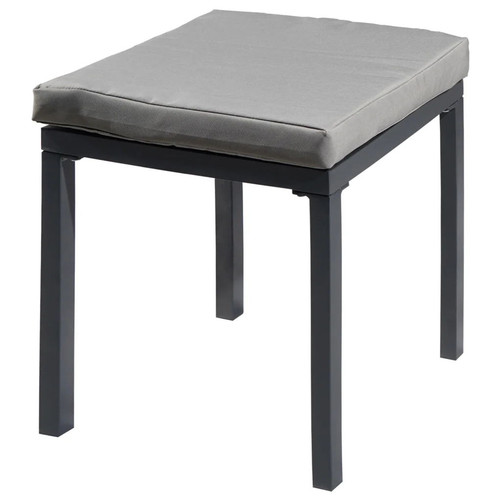 Set di mobili da giardino modulari IBIZA in tessuto grigio con 7 sedute - alluminio antracite - Image 10