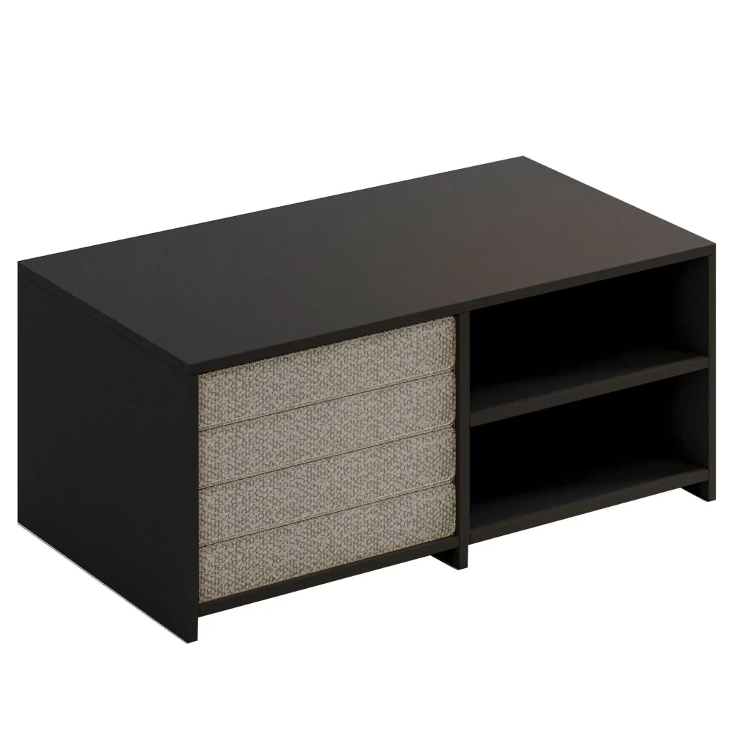 Set di tavolini in legno "Gord" - 90 x 45 x 44,1 cm - Antracite