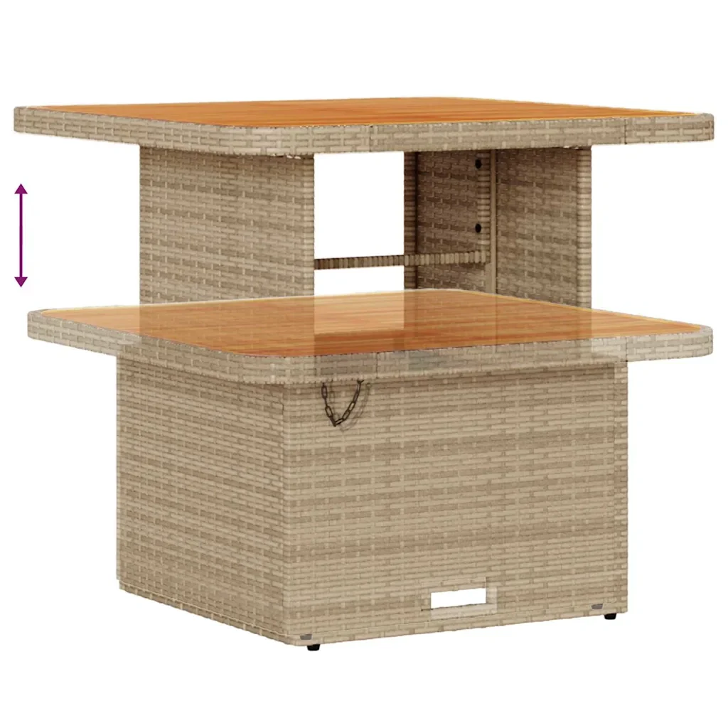 Set Divano da Giardino con cuscino 8 pcs Beige Poly Rattan - Image 7