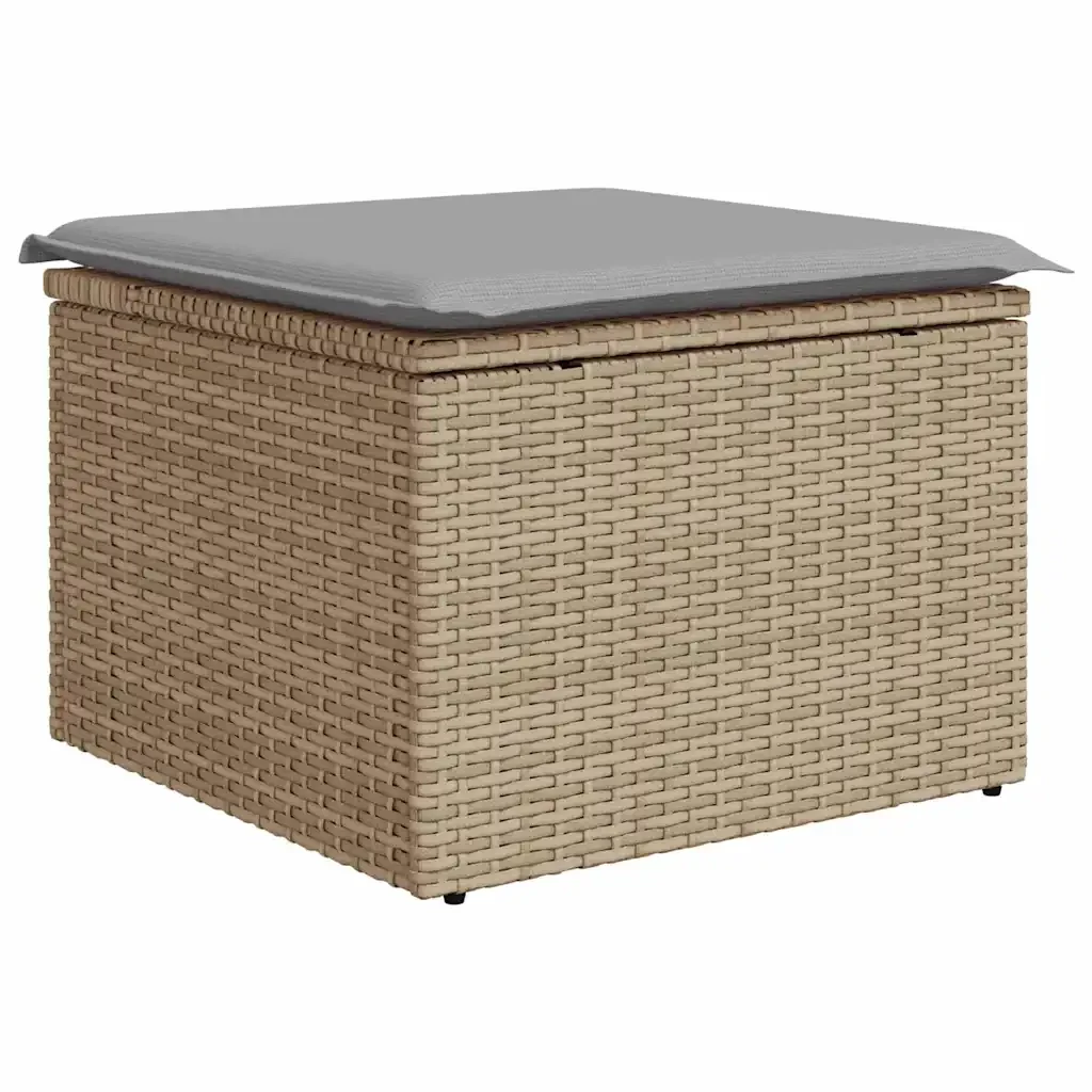 Set Divano da Giardino 9 pcs Beige Poly Rattan - Image 5
