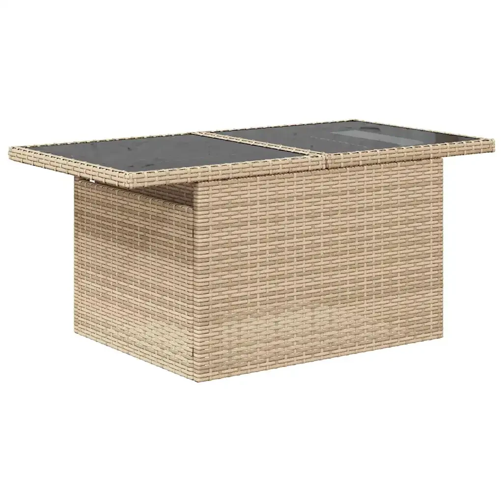 Set Divano da Giardino con cuscino 8 pcs Beige Poly Rattan - Image 6