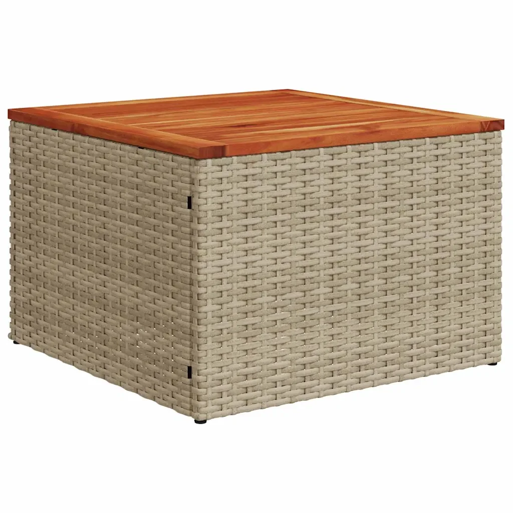 Set Divano da Giardino 9 pcs Beige e Grigio Chiaro polyrattan - Image 6