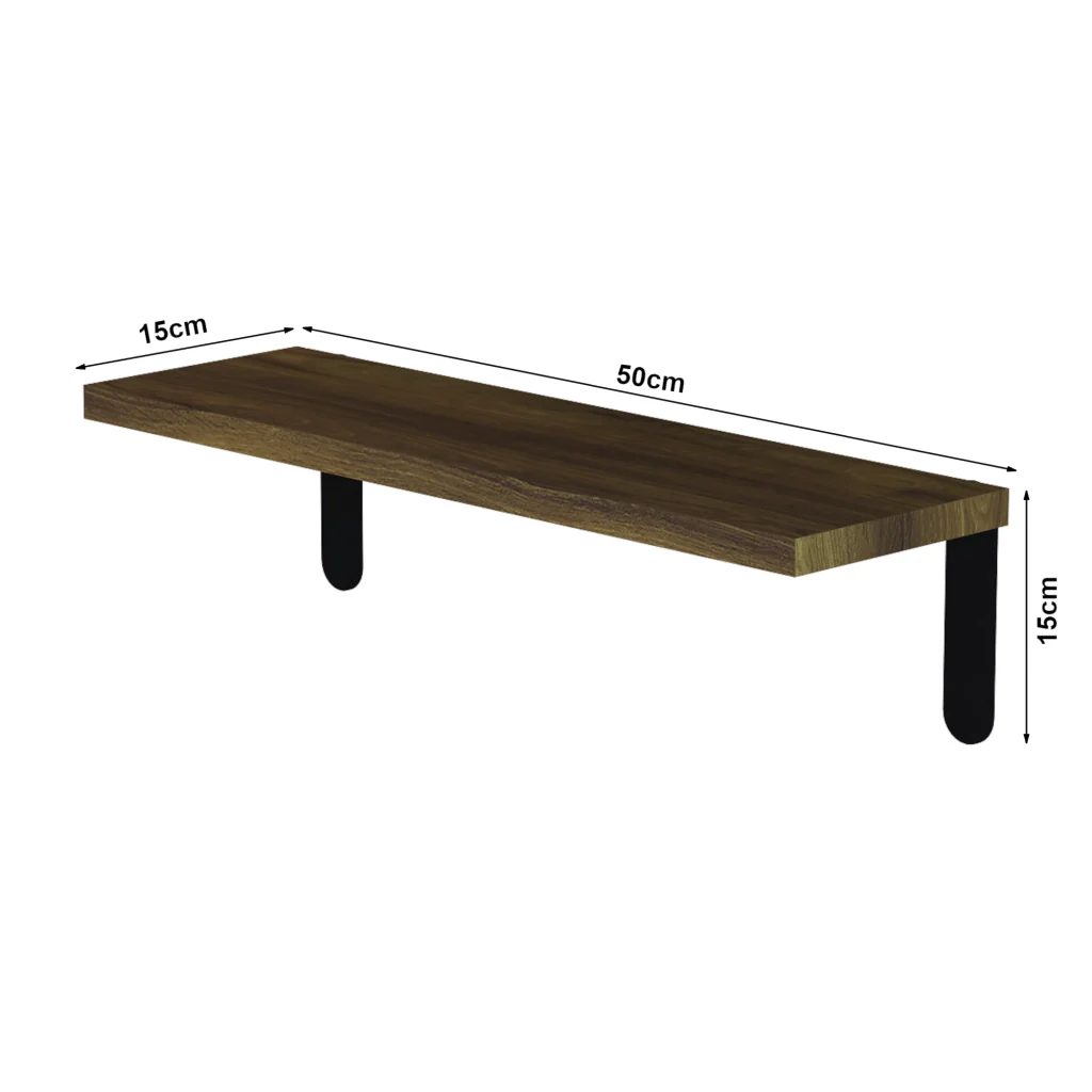 Set Frogn di 5 Mensole da Parete con Piani in Effetto Legno 50 x 15 cm [en.casa] - Image 3