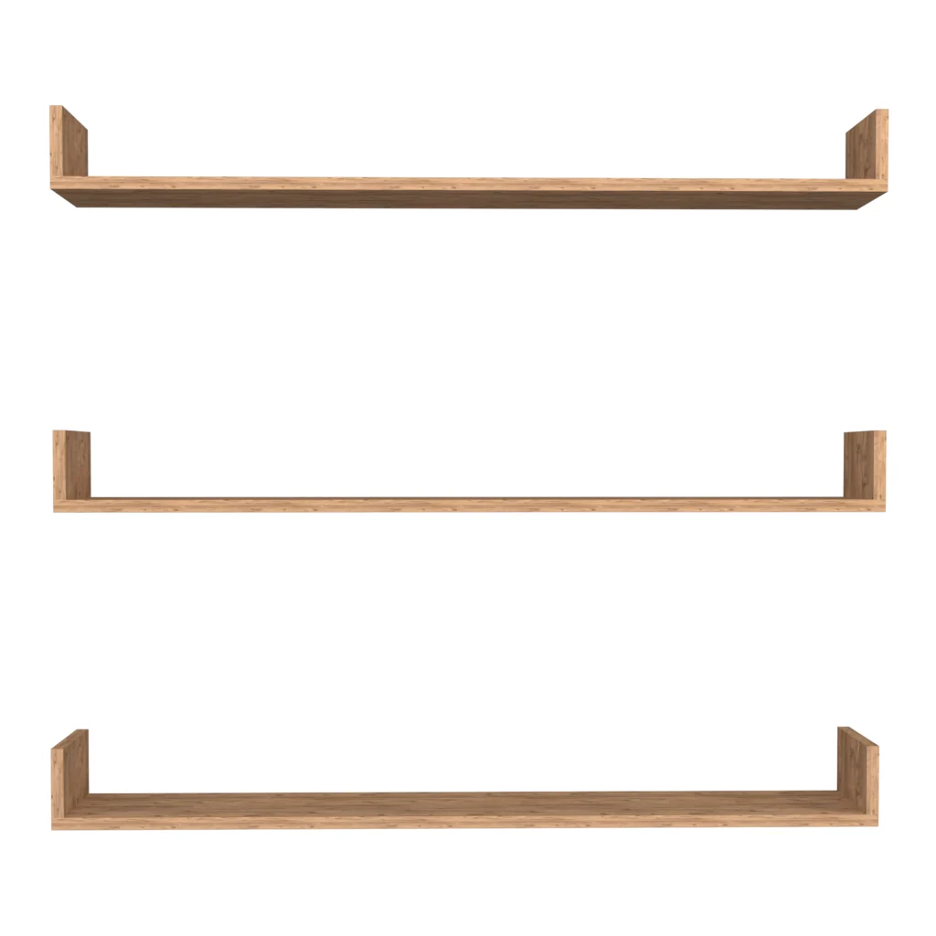 Set 'Höganäs' 3 Mensole da Muro - Consolli Pensili con Piano d'Appoggio a Forma di U - Largo 120 cm - Effetto Rovere [en.casa] - Image 7