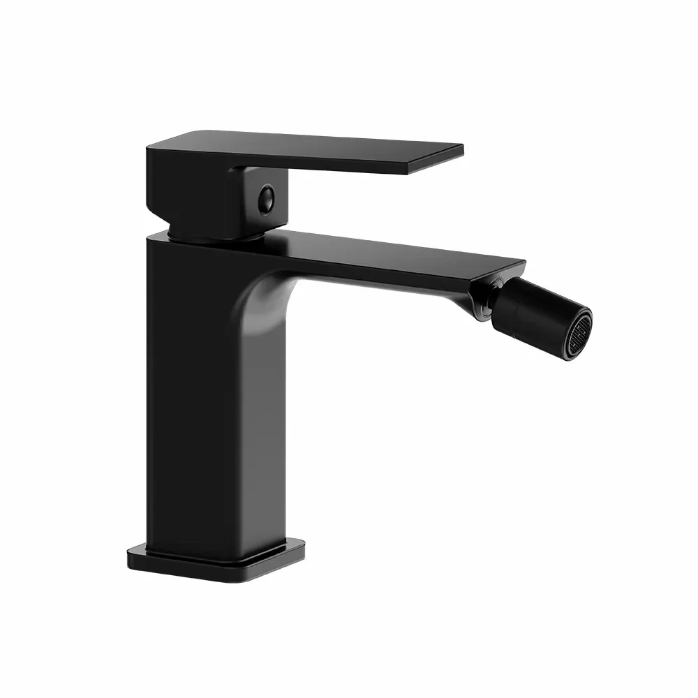 Set miscelatori: lavabo ad incasso bidet senza scarico e incasso doccia c/deviatore nero opaco | Ingrid - Image 9