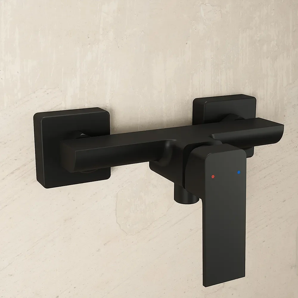 Set miscelatori: lavabo ad incasso bidet senza scarico ed esterno doccia nero opaco | Ingrid - Image 10