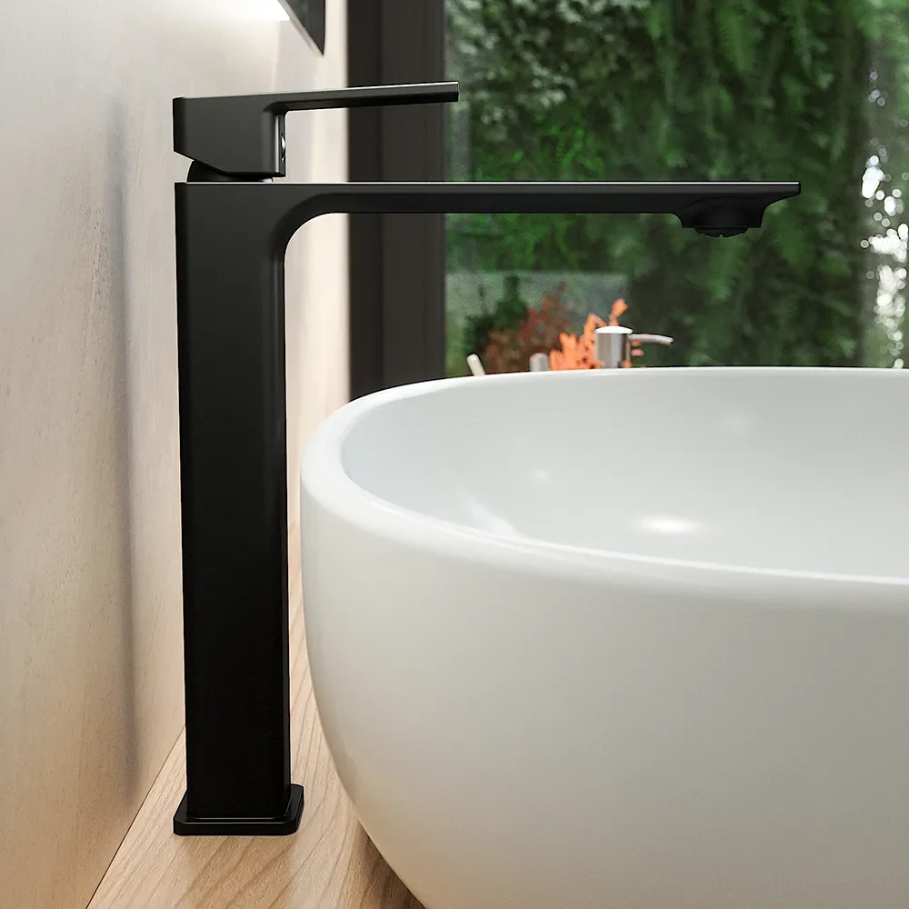 Set miscelatori: lavabo alto bidet senza scarico e incasso doccia c/deviatore nero opaco | Ingrid - Image 3
