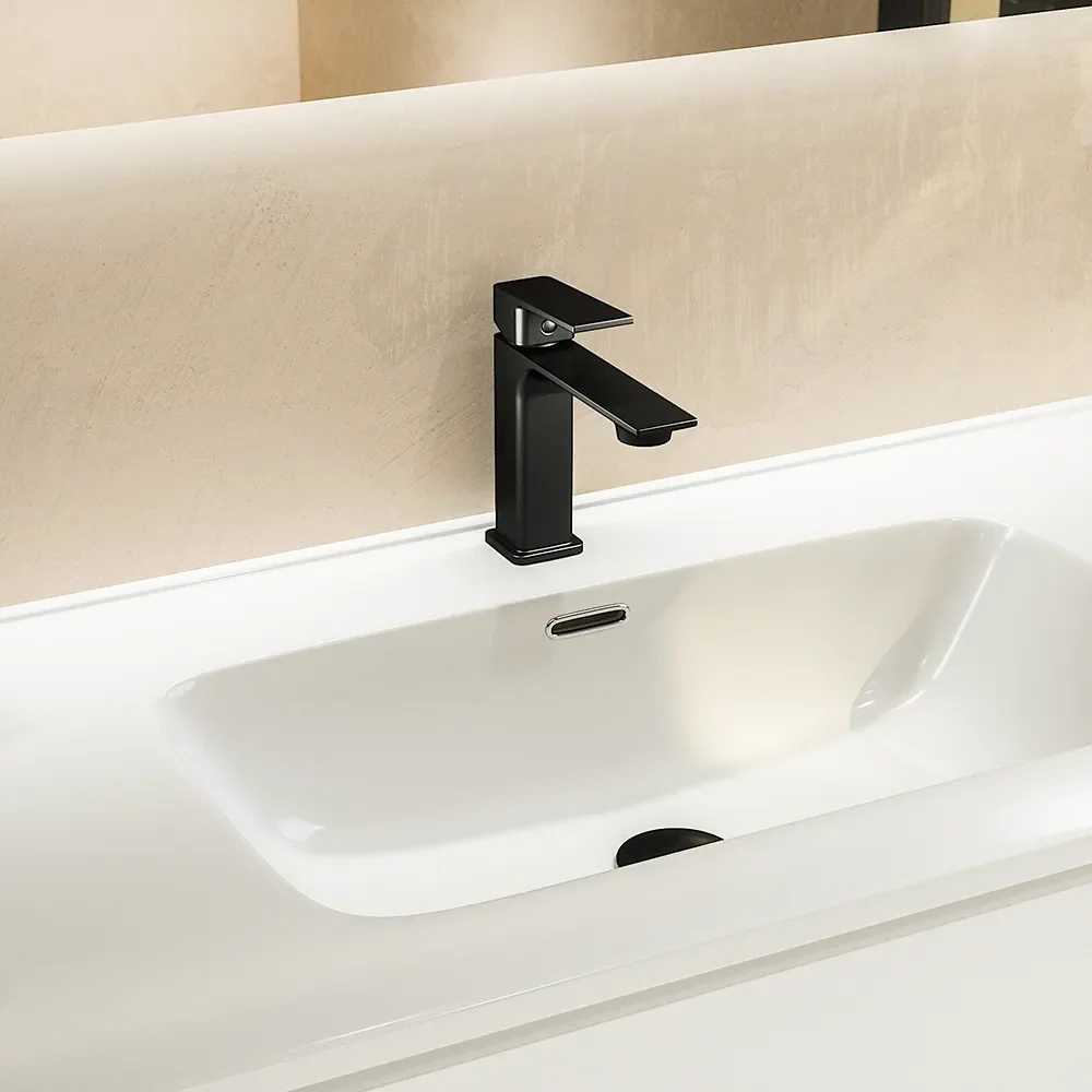 Set miscelatori: lavabo alto bidet senza scarico e incasso doccia c/deviatore nero opaco | Ingrid - Image 6