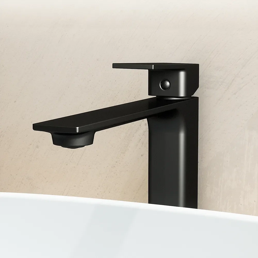 Set miscelatori: lavabo alto bidet senza scarico ed esterno doccia nero opaco | Ingrid - Image 4