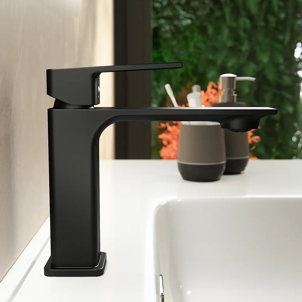 Set miscelatori: lavabo bidet senza scarico ed esterno doccia nero opaco | Ingrid - Image 3