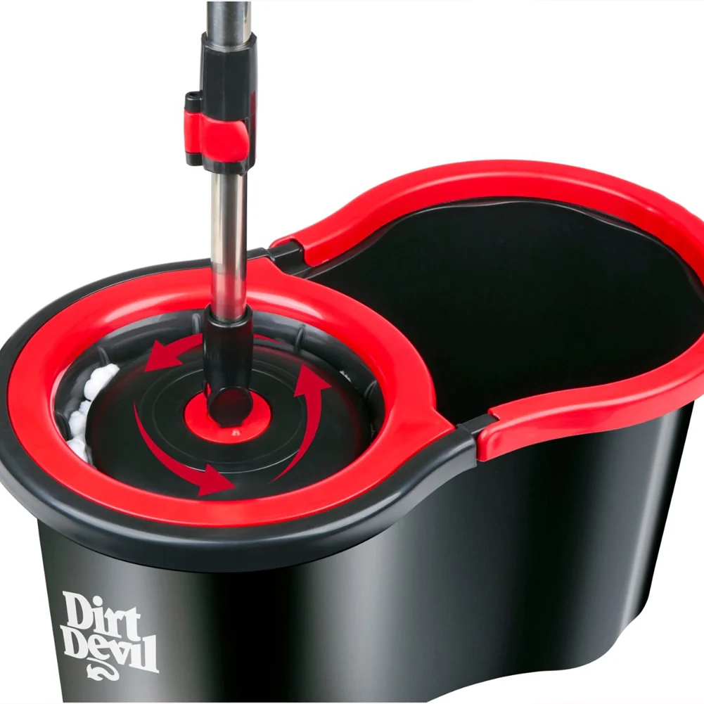 Set Mocio Rotante Dirt Devil a 360 Gradi Manico Estensibile Secchio Cestello 16L - Image 2