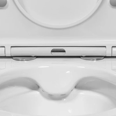 Set sanitari sospesi salvaspazio Rimless Serie Tokyo con copriwc rallentato - Image 7